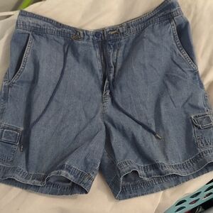 White Stag Blue Cargo Shorts Relaxed Fit